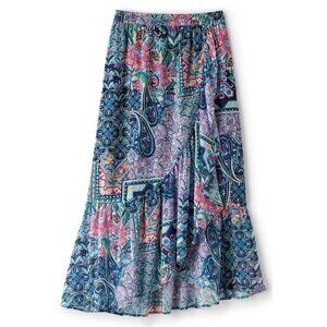 Soft Surroundings Sumarti Floral‎ Boho Midi Skirt Sz Petite Medium NWT